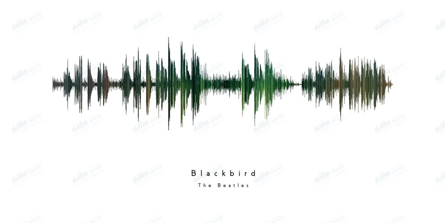 Blackbird by The Beatles - Visual Wave Prints