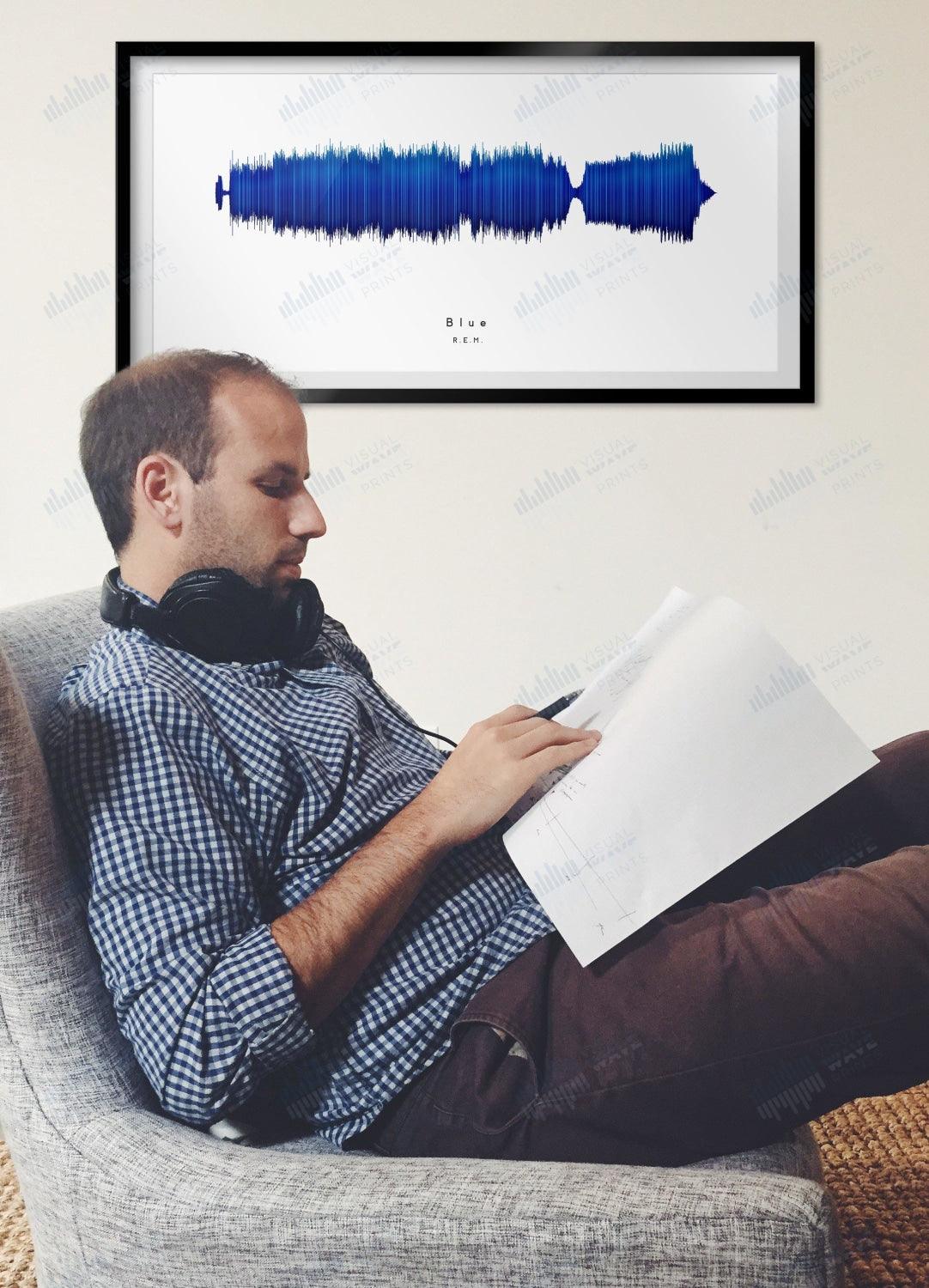 Blue by R.E.M. - Visual Wave Prints