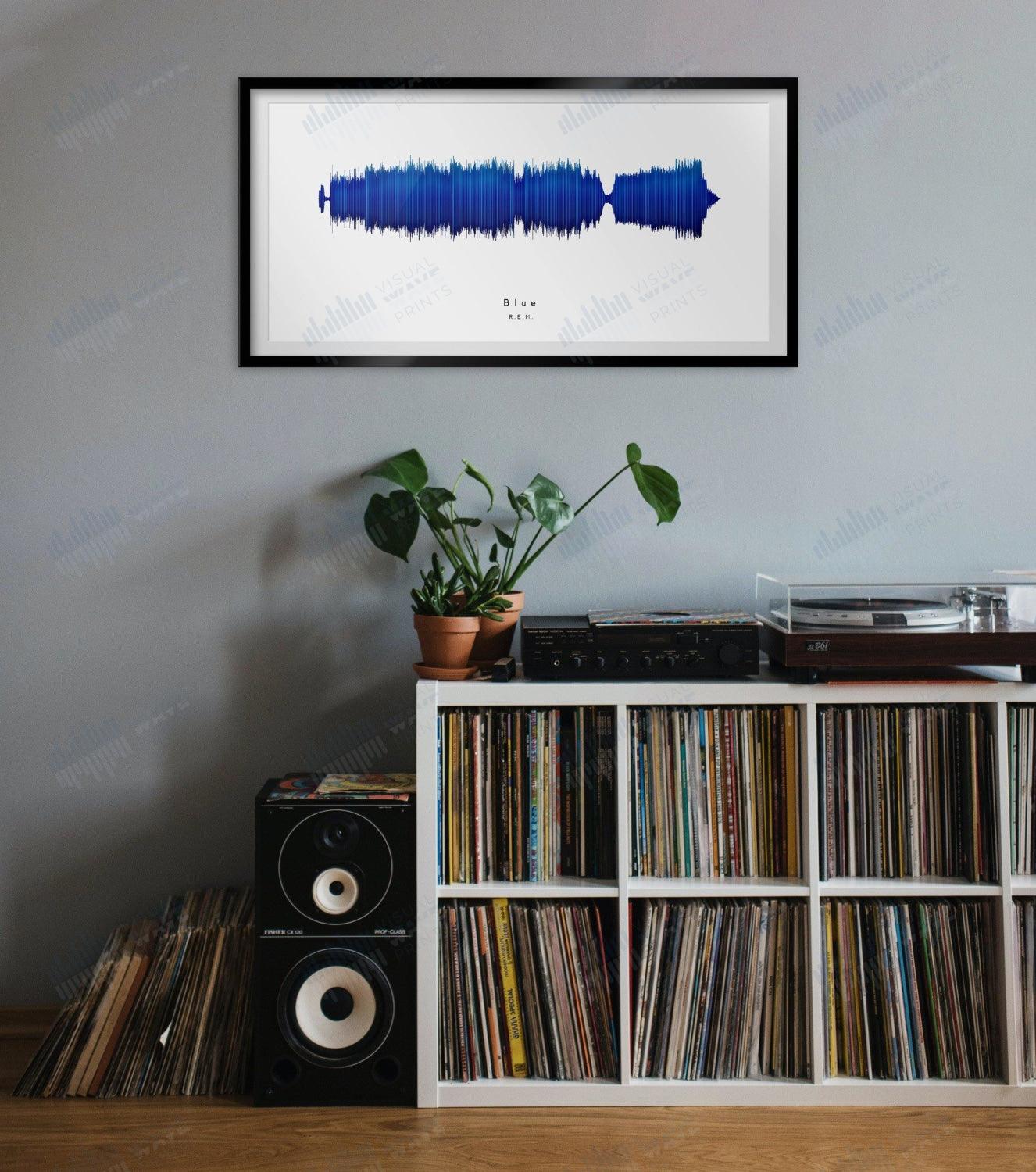 Blue by R.E.M. - Visual Wave Prints