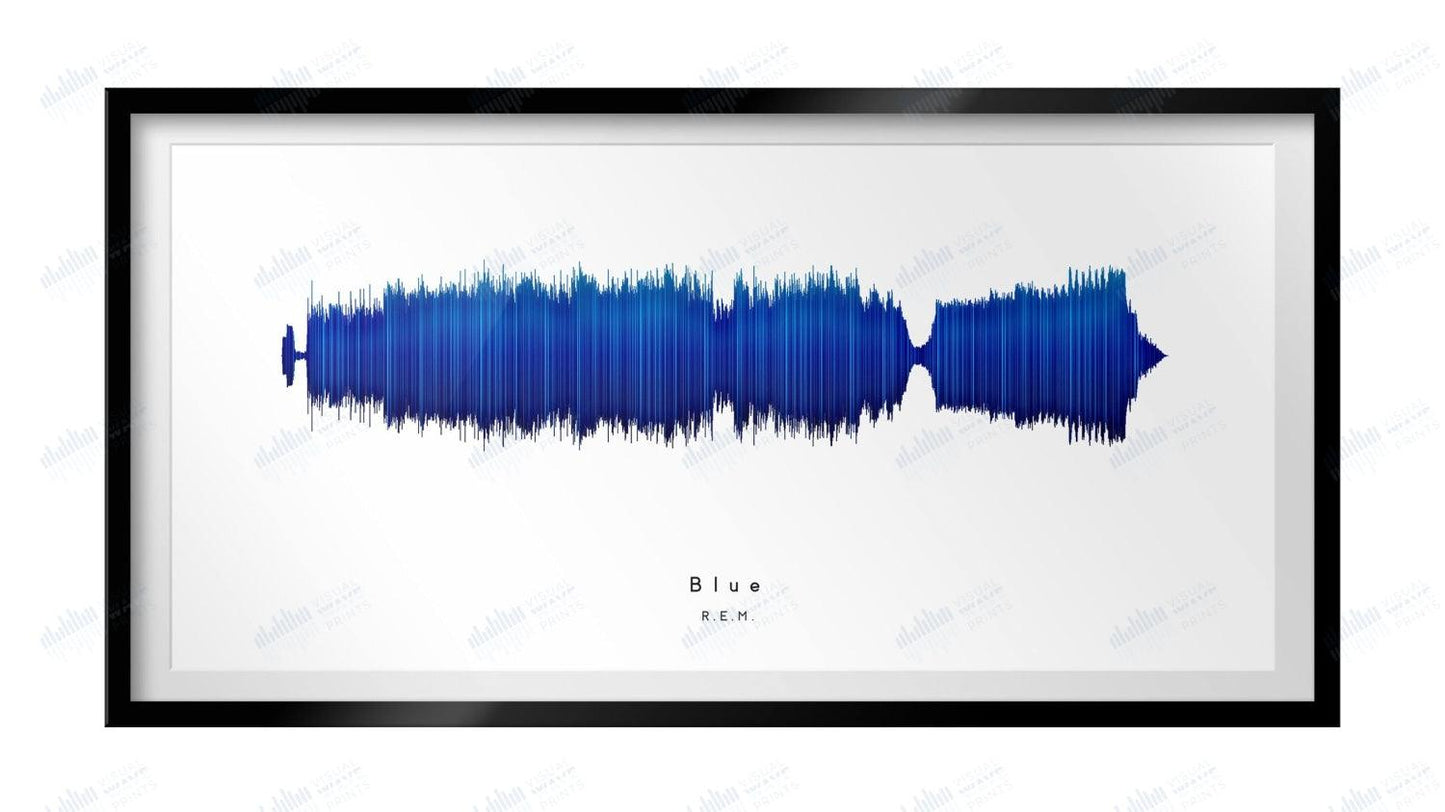 Blue by R.E.M. - Visual Wave Prints