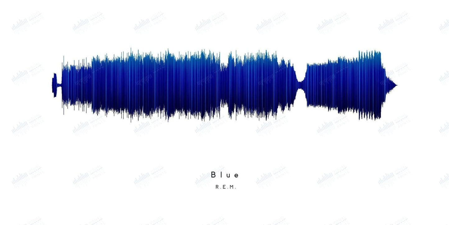 Blue by R.E.M. - Visual Wave Prints