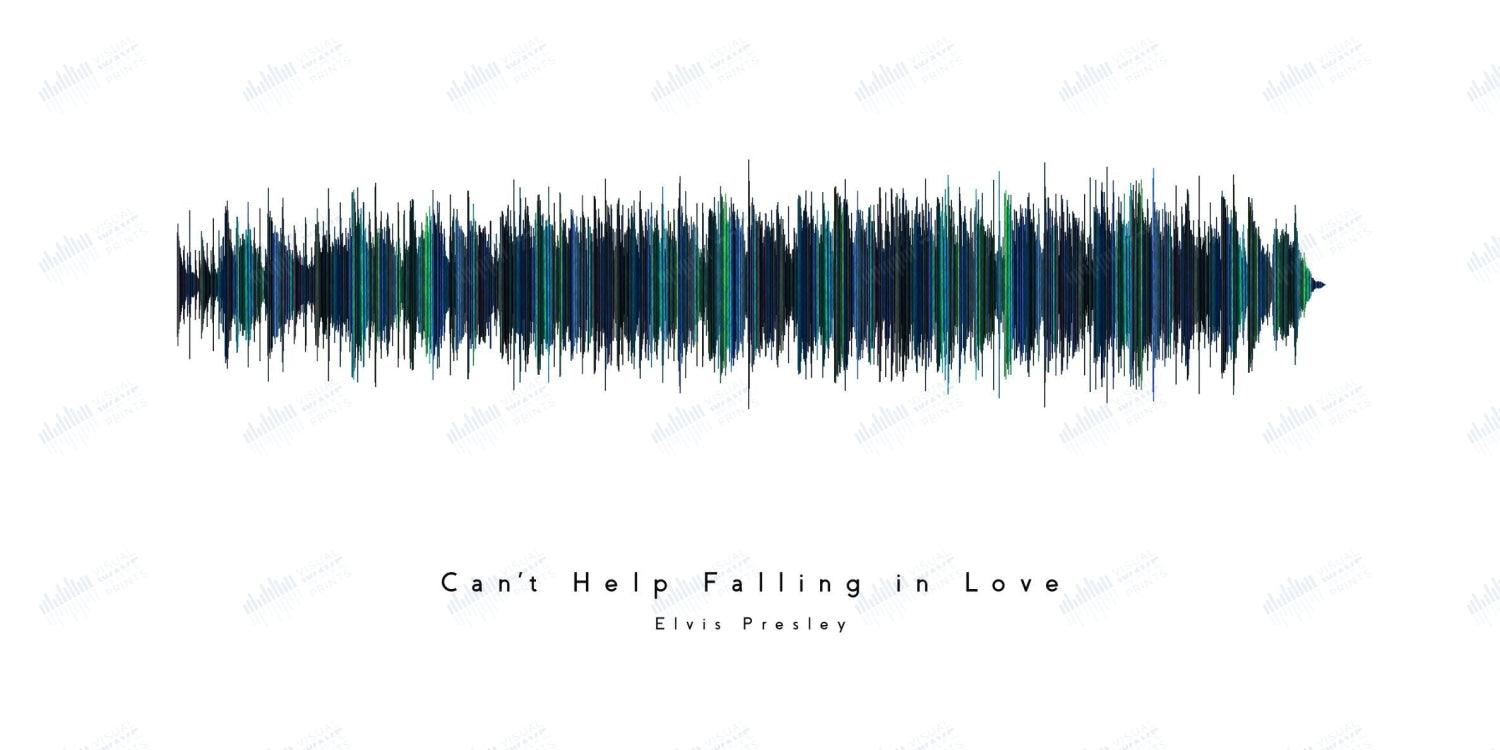 Can't Help Falling in Love by Elvis Presley - Visual Wave Prints