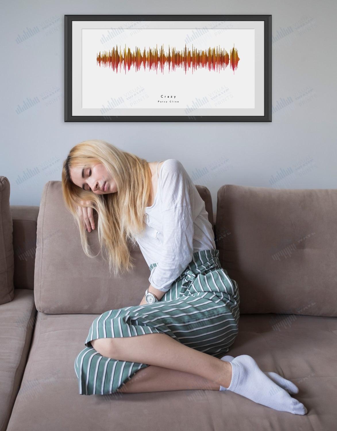 Crazy by Patsy Cline - Visual Wave Prints