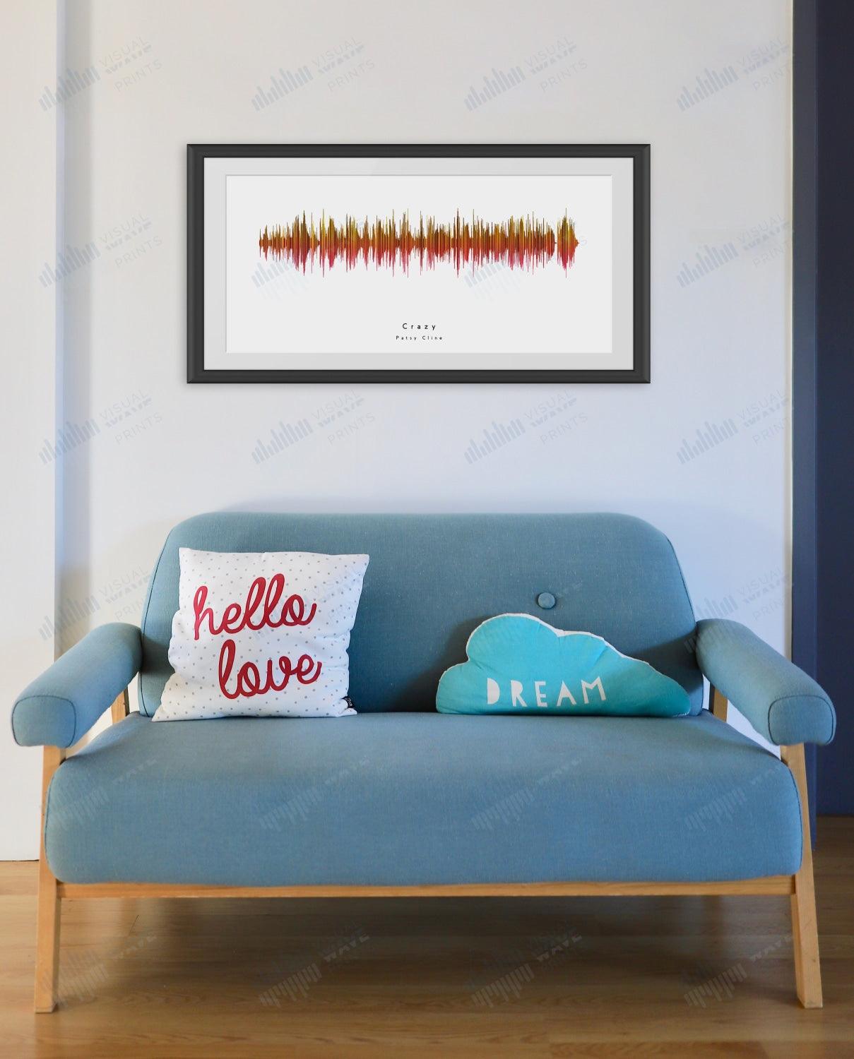 Crazy by Patsy Cline - Visual Wave Prints