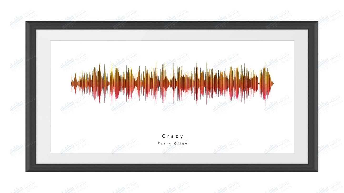 Crazy by Patsy Cline - Visual Wave Prints