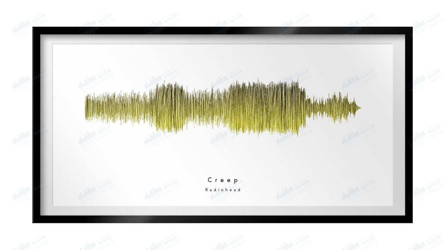 Creep by Radiohead - Visual Wave Prints