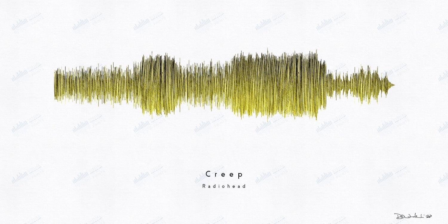 Creep by Radiohead - Visual Wave Prints