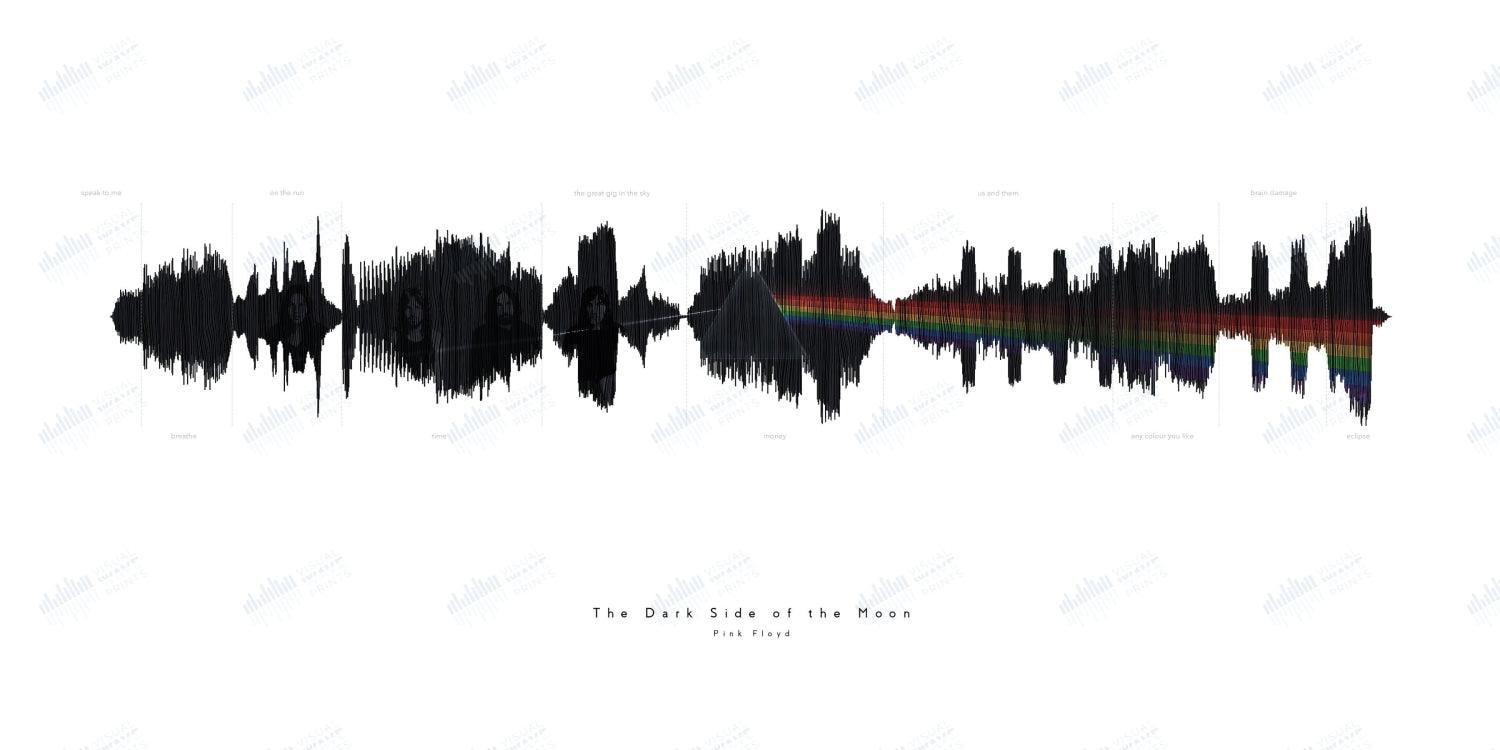 Dark Side of the Moon Complete Album by Pink Floyd - Visual Wave Prints