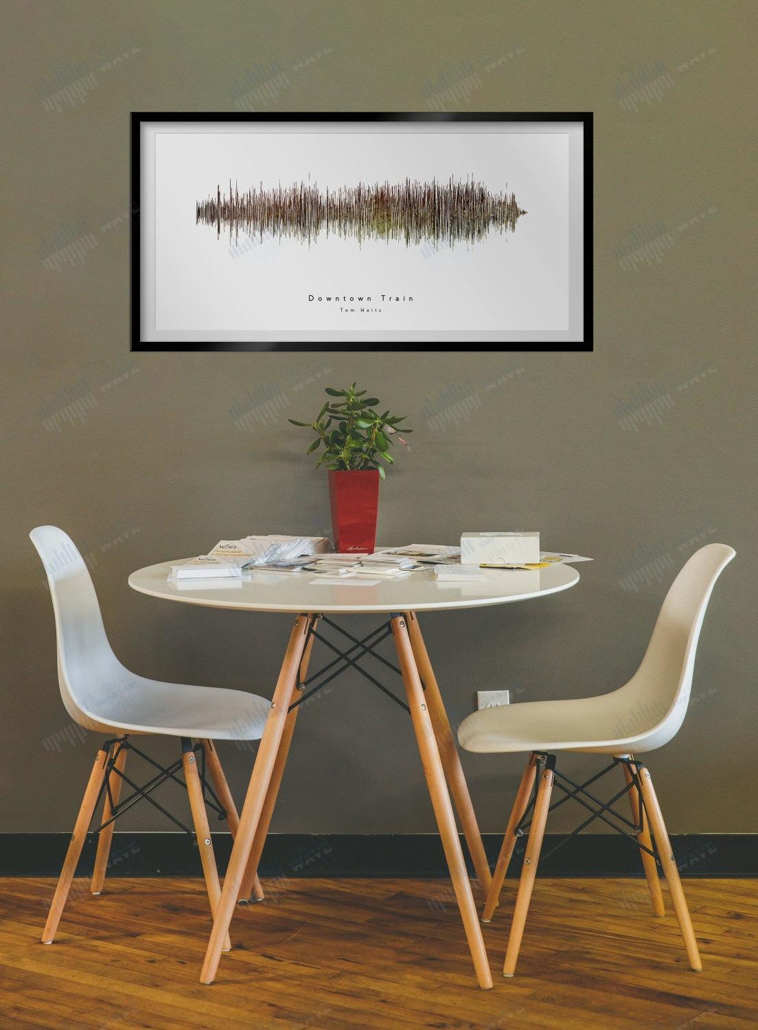 Downtown Train by Tom Waits - Visual Wave Prints