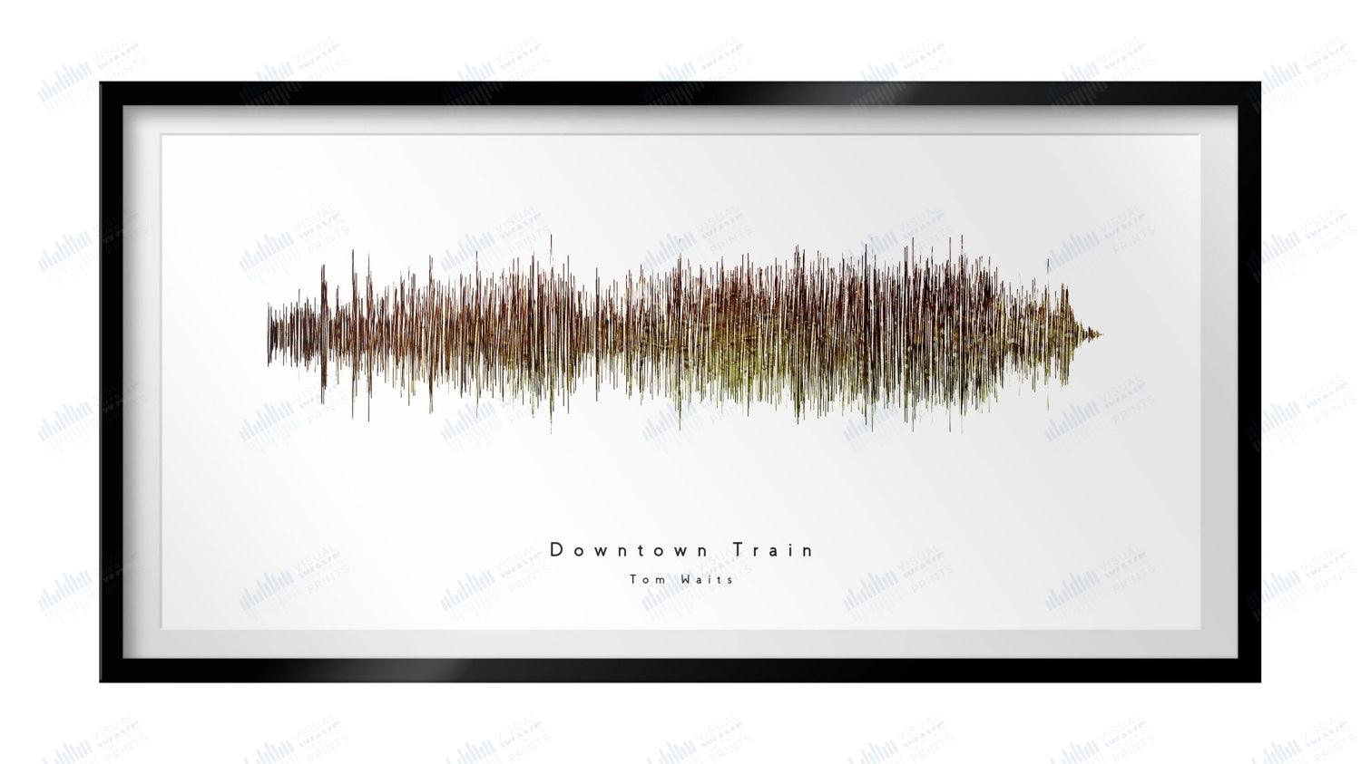 Downtown Train by Tom Waits - Visual Wave Prints