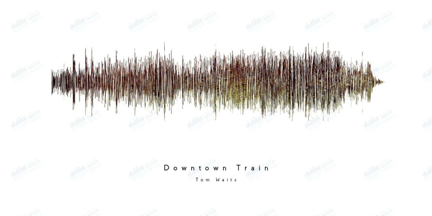 Downtown Train by Tom Waits - Visual Wave Prints