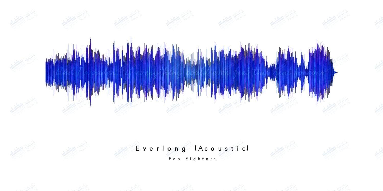 Everlong Acoustic by Foo Fighters - Visual Wave Prints