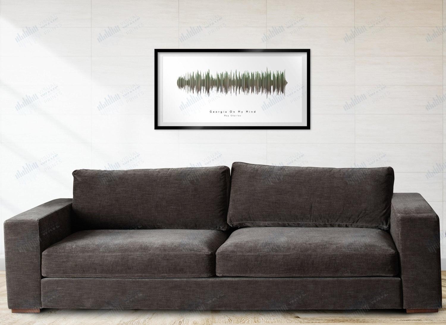 Georgia On My Mind by Ray Charles - Visual Wave Prints