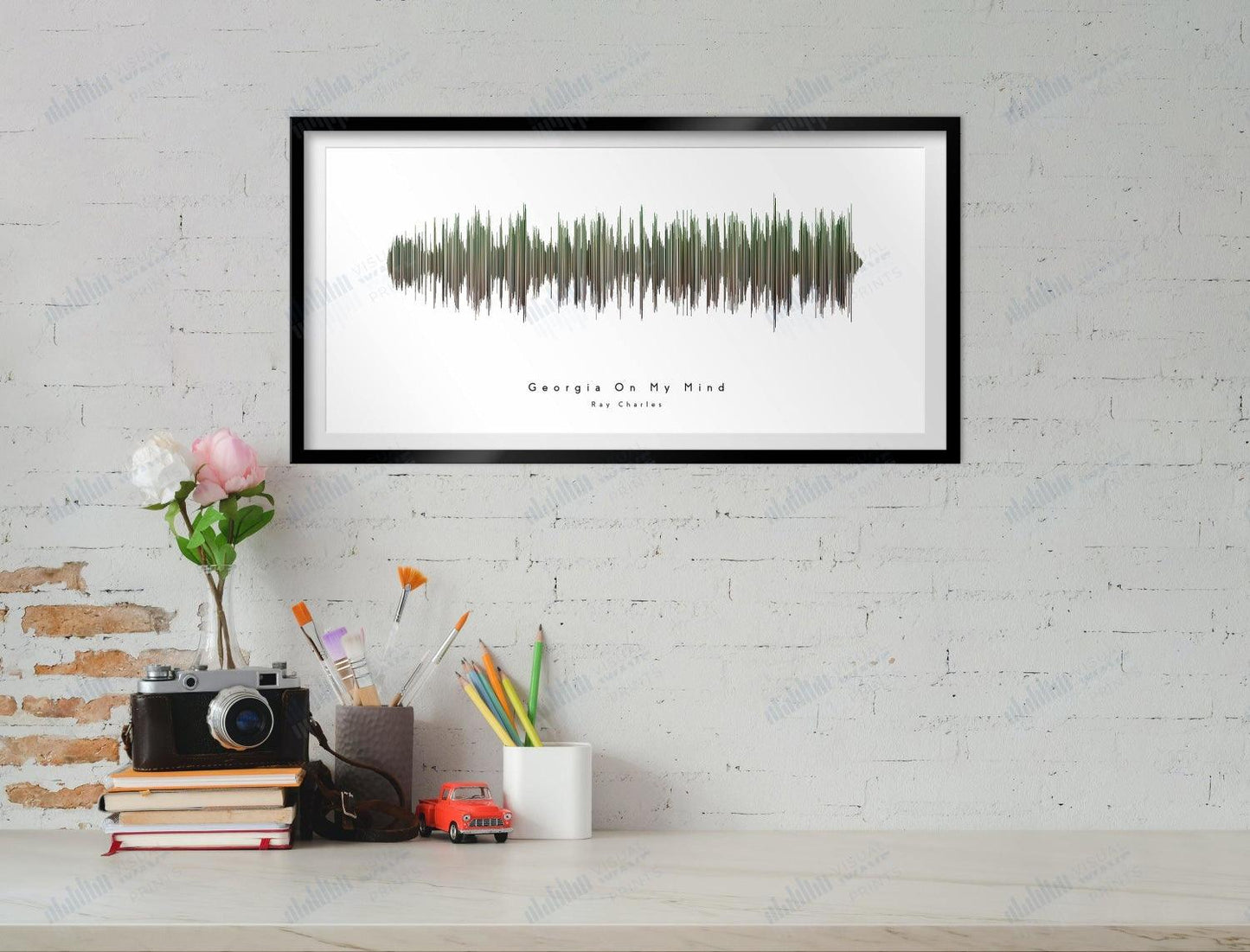 Georgia On My Mind by Ray Charles - Visual Wave Prints