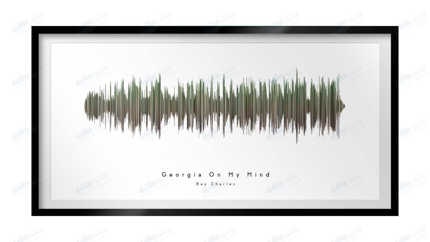 Georgia On My Mind by Ray Charles - Visual Wave Prints