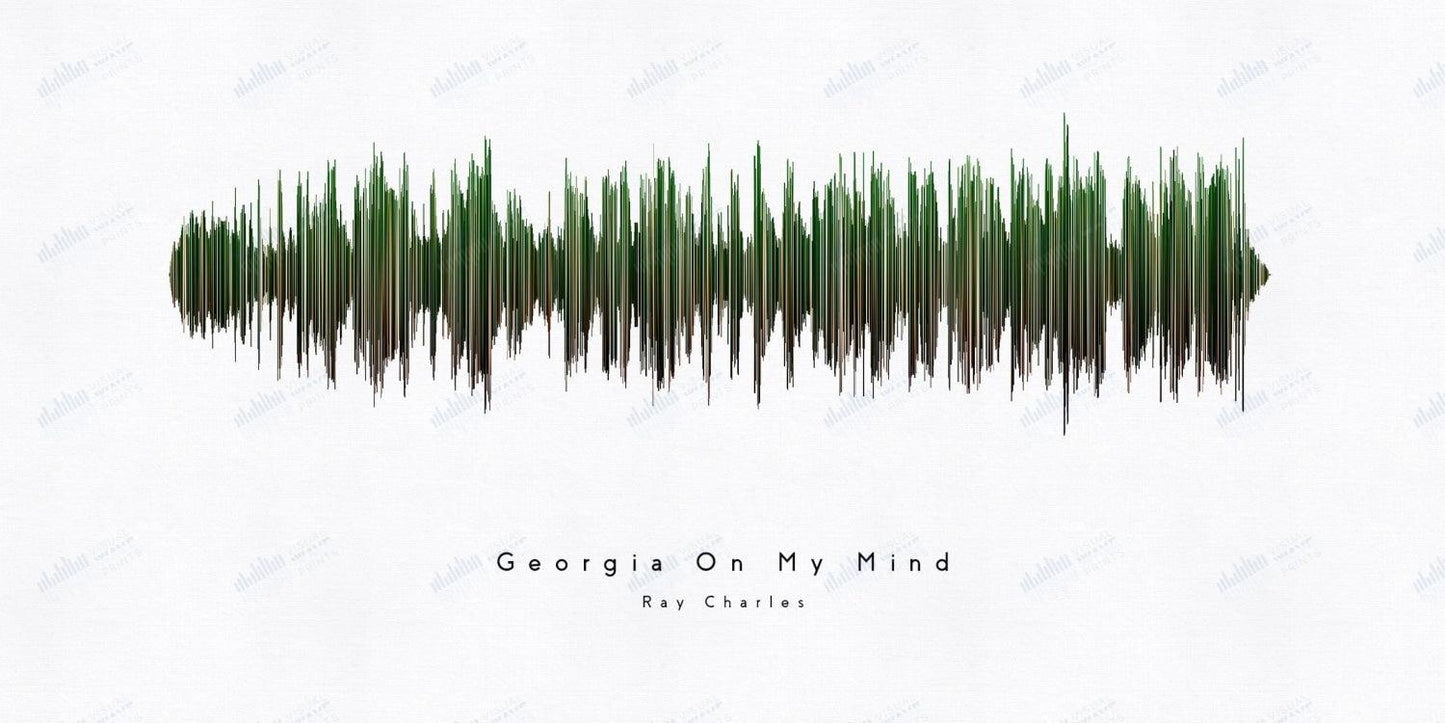 Georgia On My Mind by Ray Charles - Visual Wave Prints