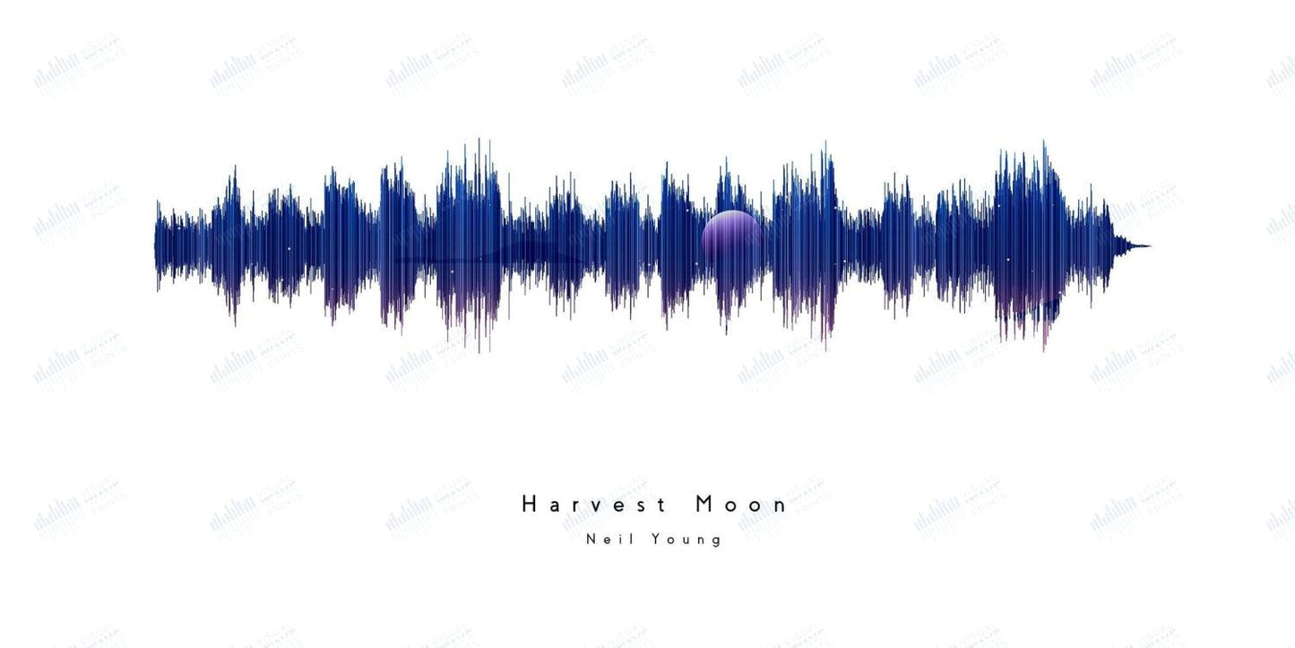 Harvest Moon by Neil Young - Visual Wave Prints