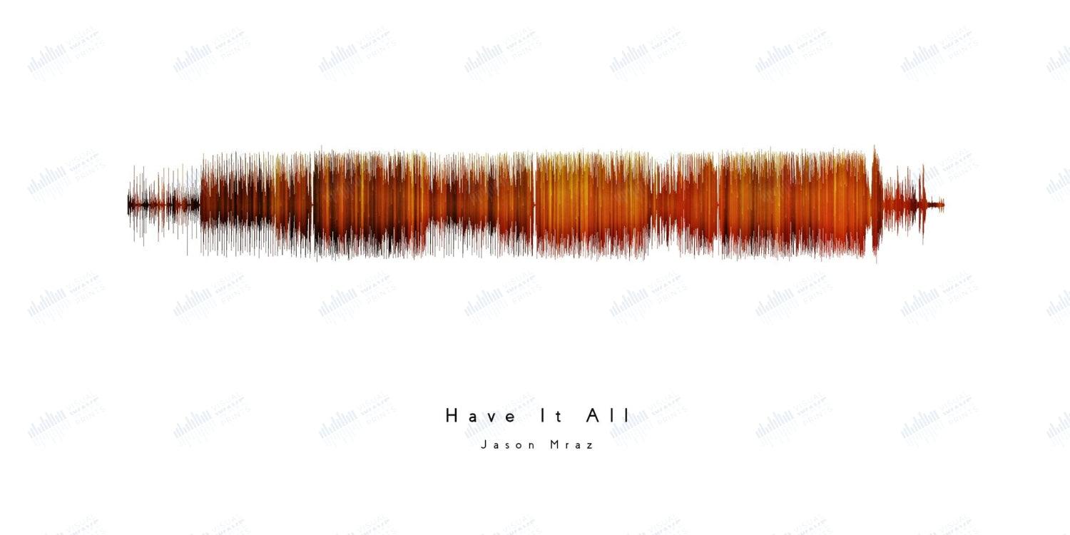 Have it All by Jason Mraz - Visual Wave Prints