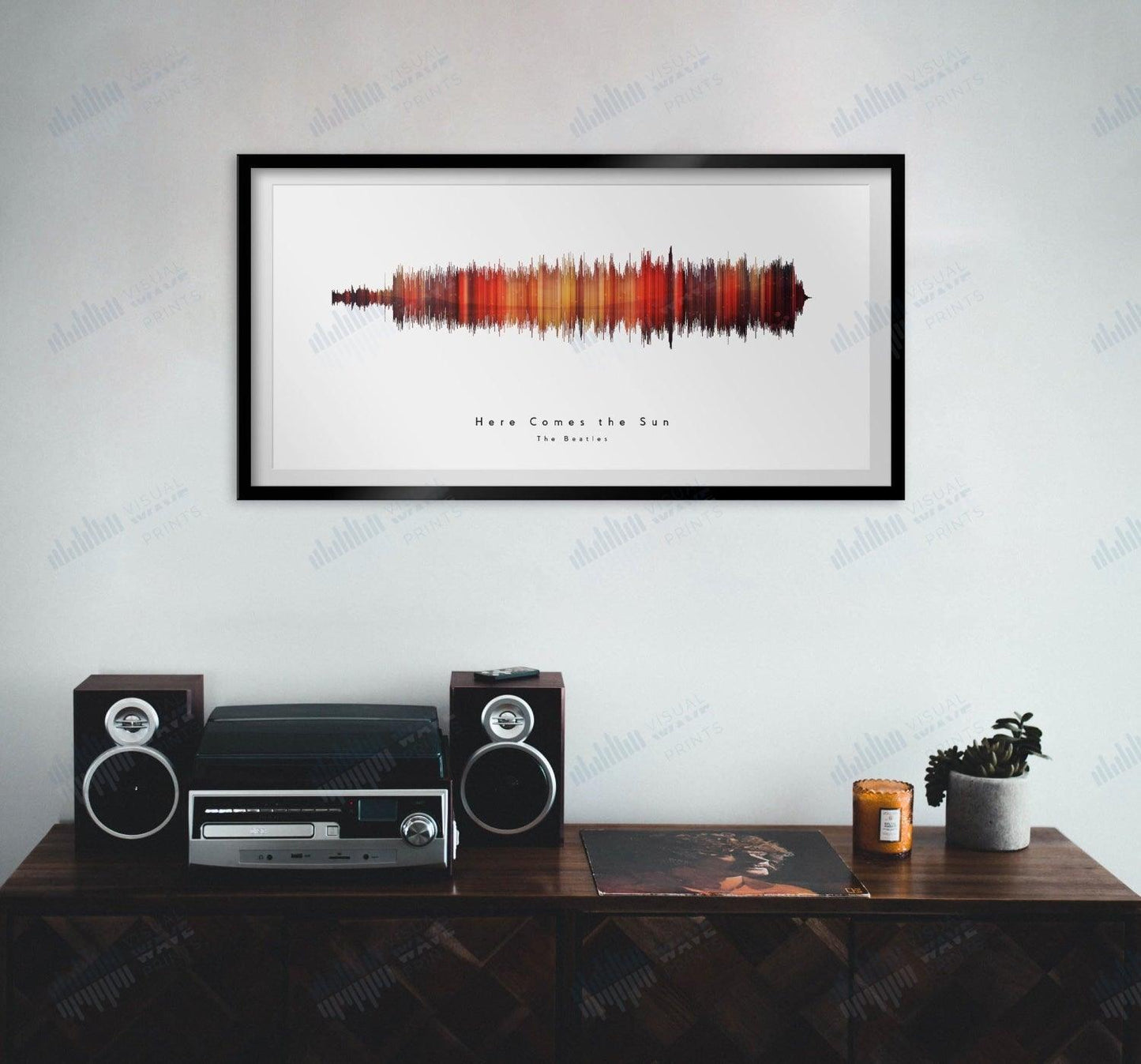 Here Comes the Sun by The Beatles - Visual Wave Prints