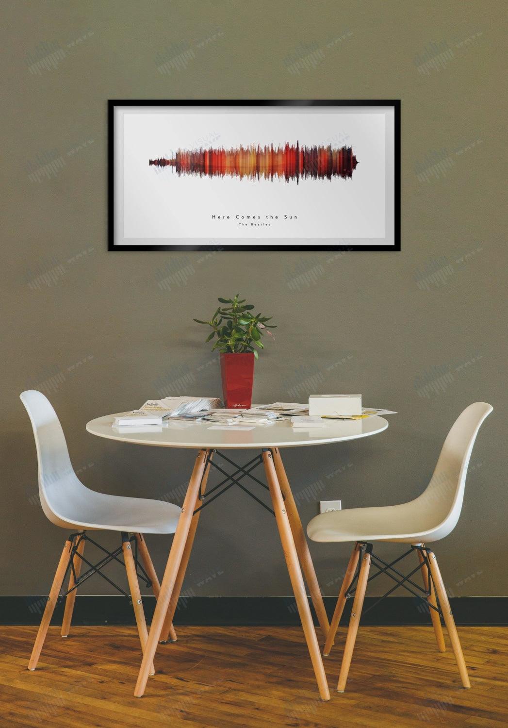 Here Comes the Sun by The Beatles - Visual Wave Prints