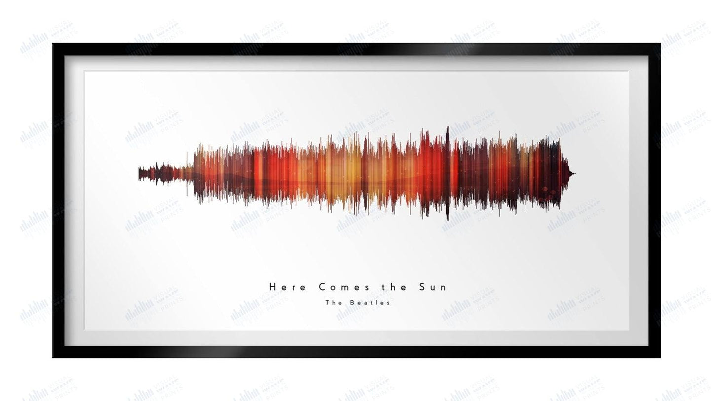 Here Comes the Sun by The Beatles - Visual Wave Prints