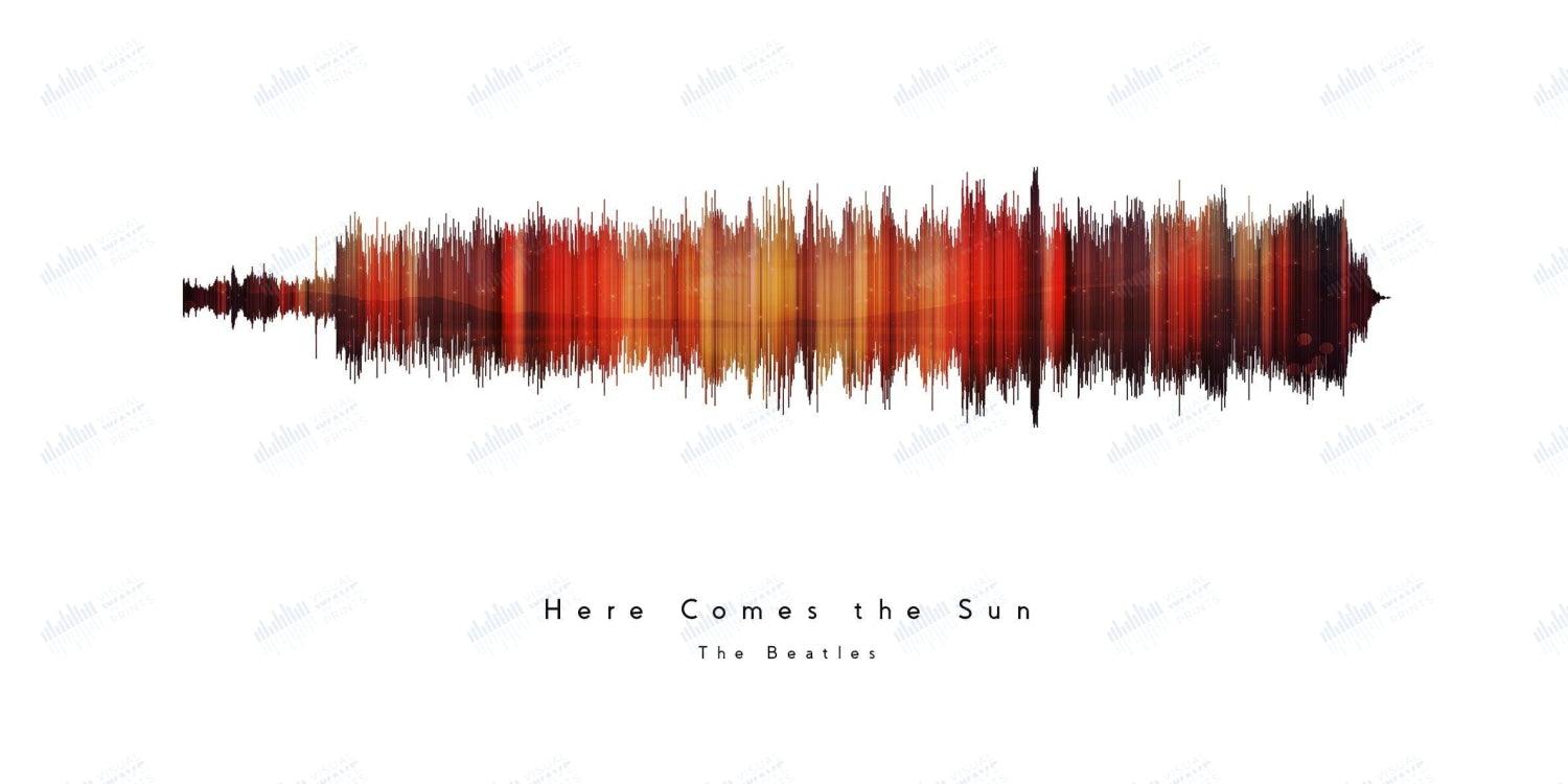 Here Comes the Sun by The Beatles - Visual Wave Prints