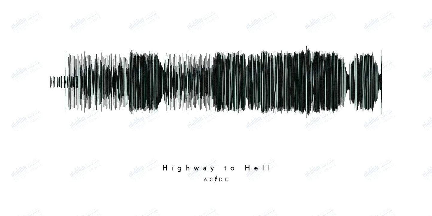 HIghway to Hell by AC/DC - Visual Wave Prints