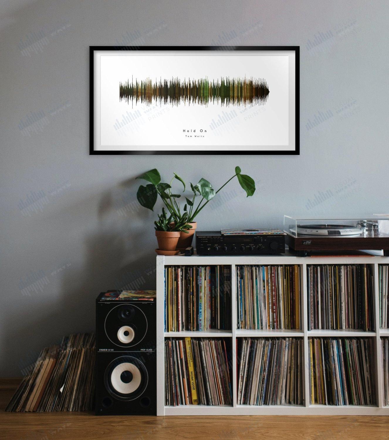 Hold On by Tom Waits - Visual Wave Prints