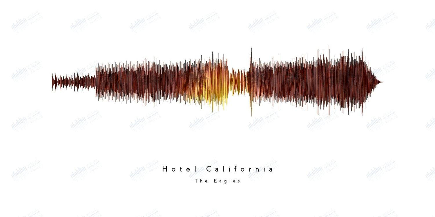 Hotel California by The Eagles - Visual Wave Prints