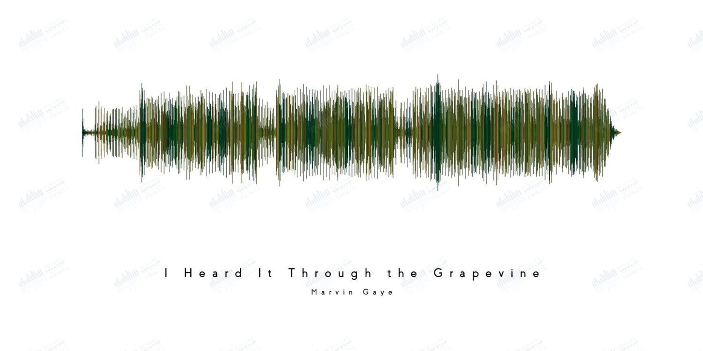 I Heard It Through the Grapevine by Marvin Gaye - Visual Wave Prints