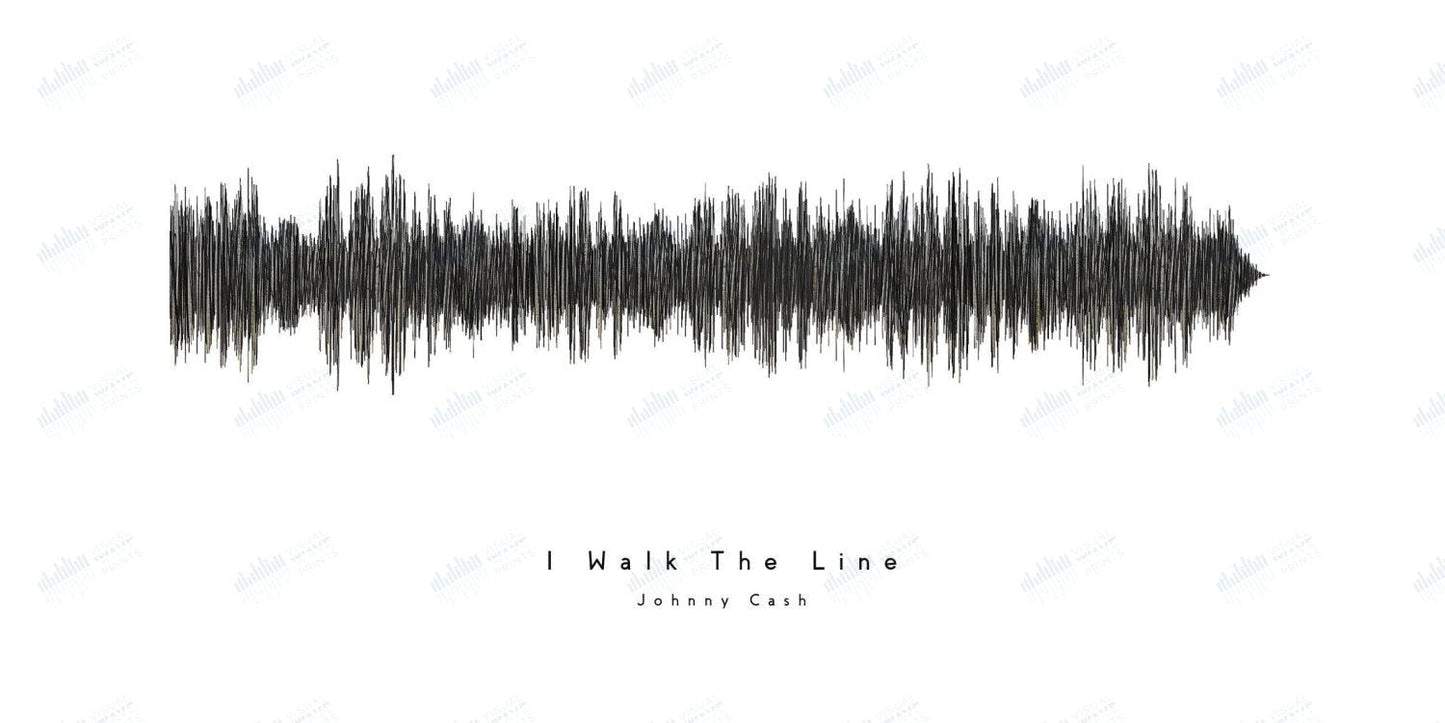 I Walk the Line by Johnny Cash - Visual Wave Prints