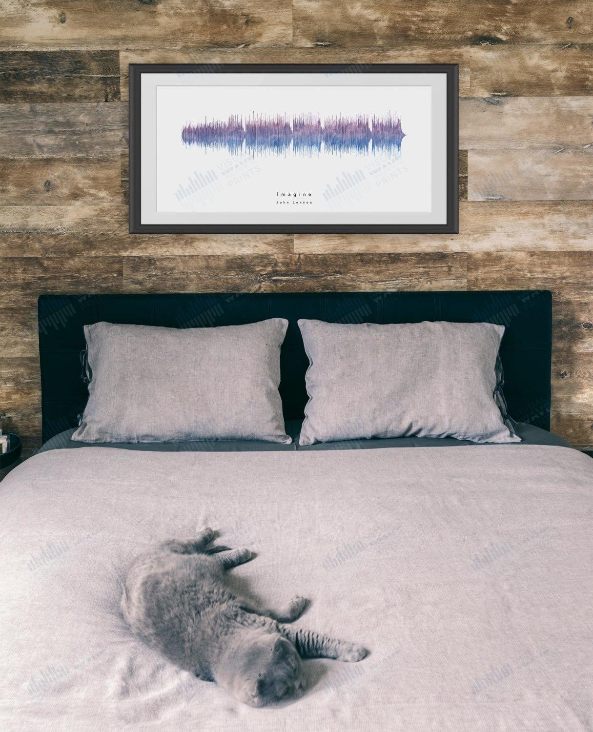 Imagine by John Lennon - Visual Wave Prints