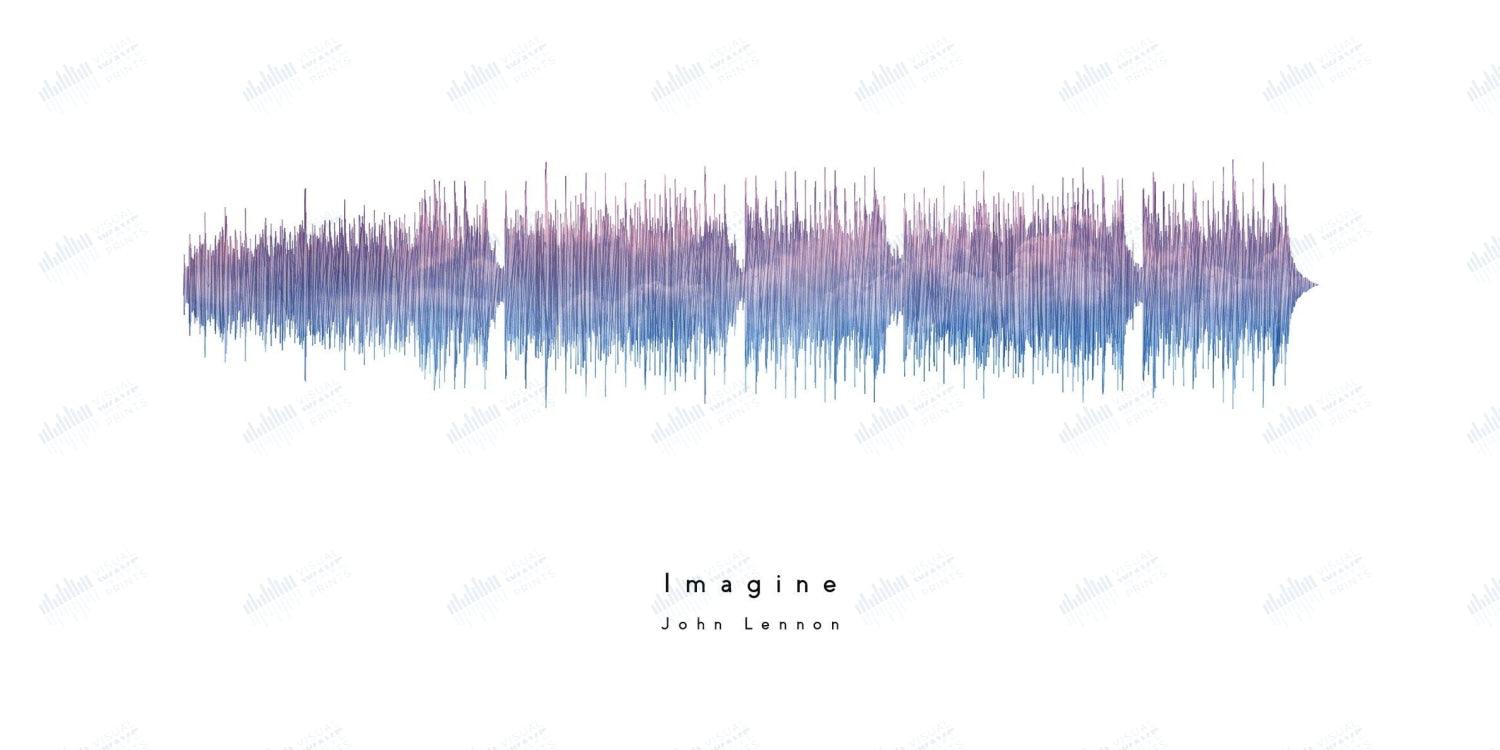 Imagine by John Lennon - Visual Wave Prints