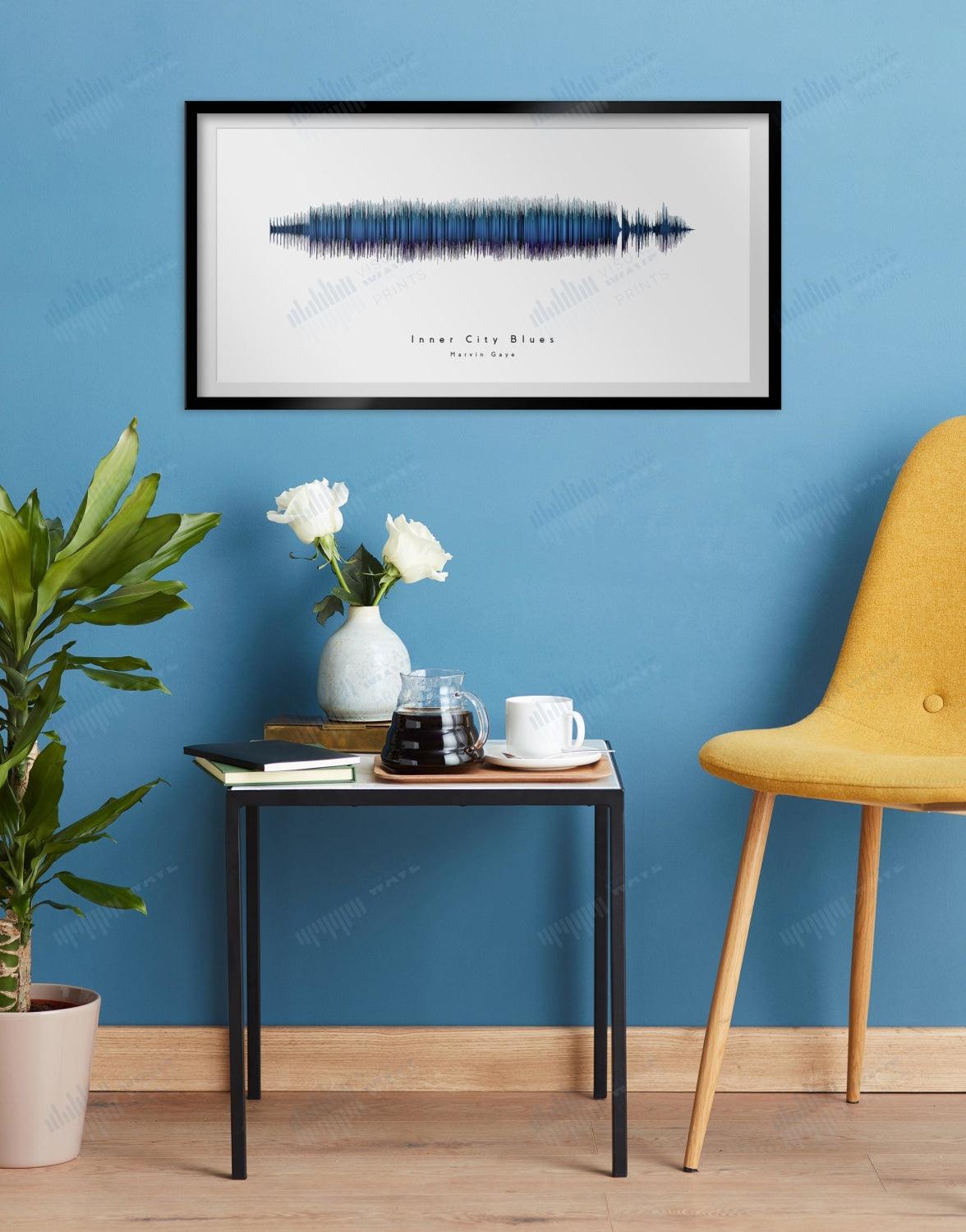 Inner City Blues by Marvin Gaye - Visual Wave Prints