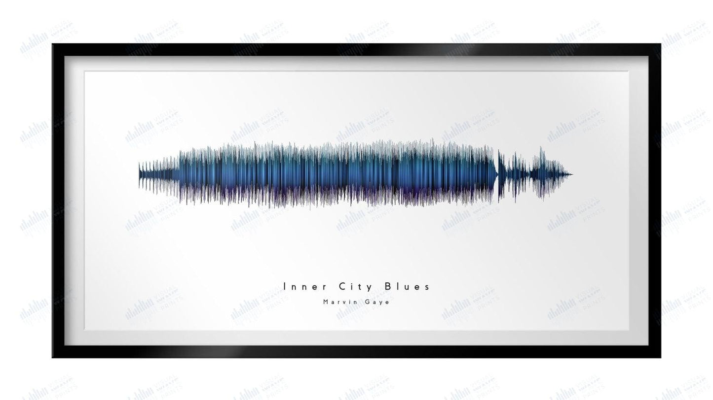 Inner City Blues by Marvin Gaye - Visual Wave Prints