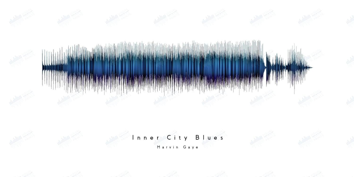 Inner City Blues by Marvin Gaye - Visual Wave Prints