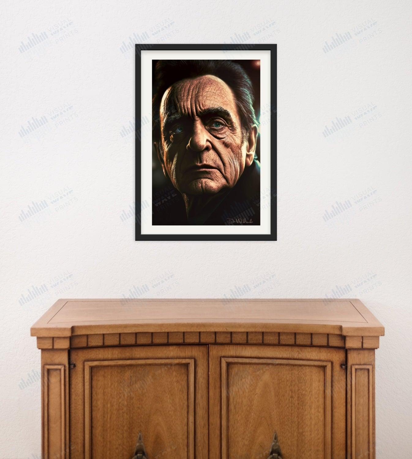 Johnny Cash Original Portrait - Visual Wave Prints