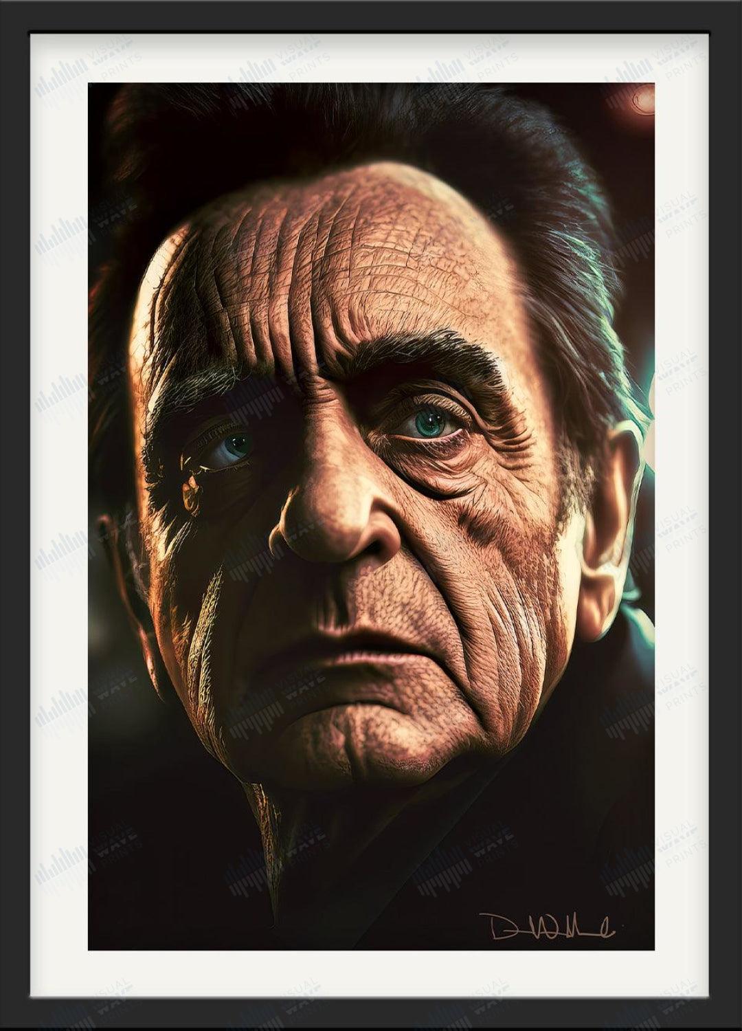 Johnny Cash Original Portrait - Visual Wave Prints