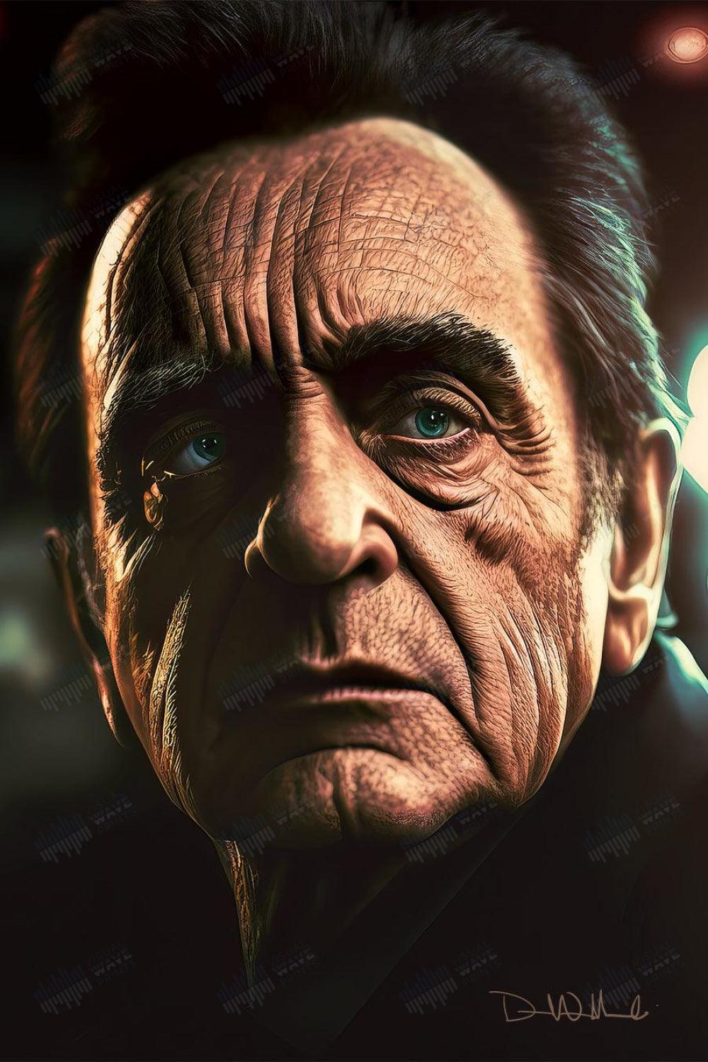 Johnny Cash Original Portrait - Visual Wave Prints