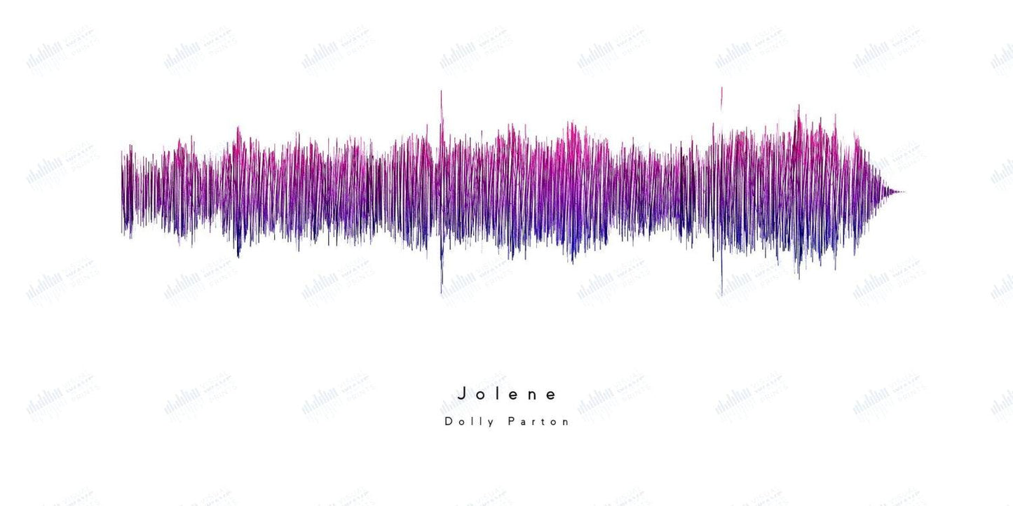 Jolene by Dolly Parton - Visual Wave Prints