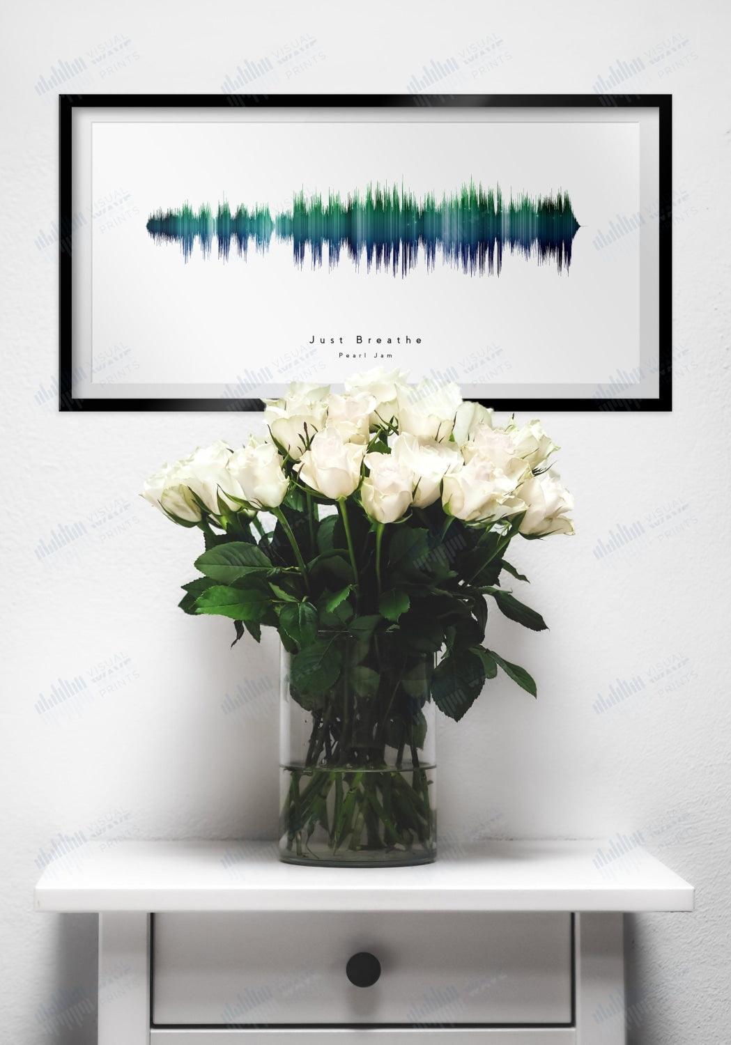 Just Breathe by Pearl Jam - Visual Wave Prints