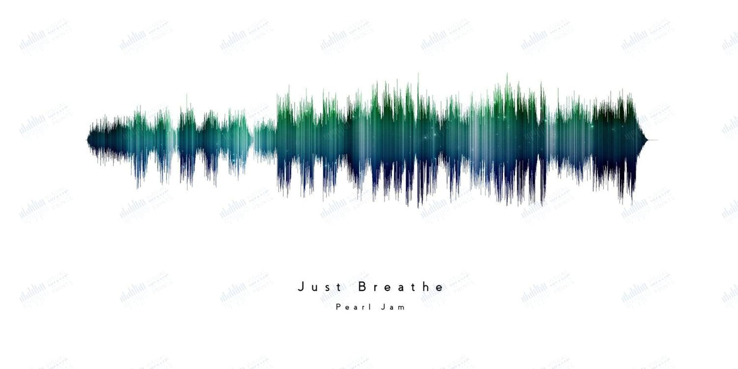 Just Breathe by Pearl Jam - Visual Wave Prints