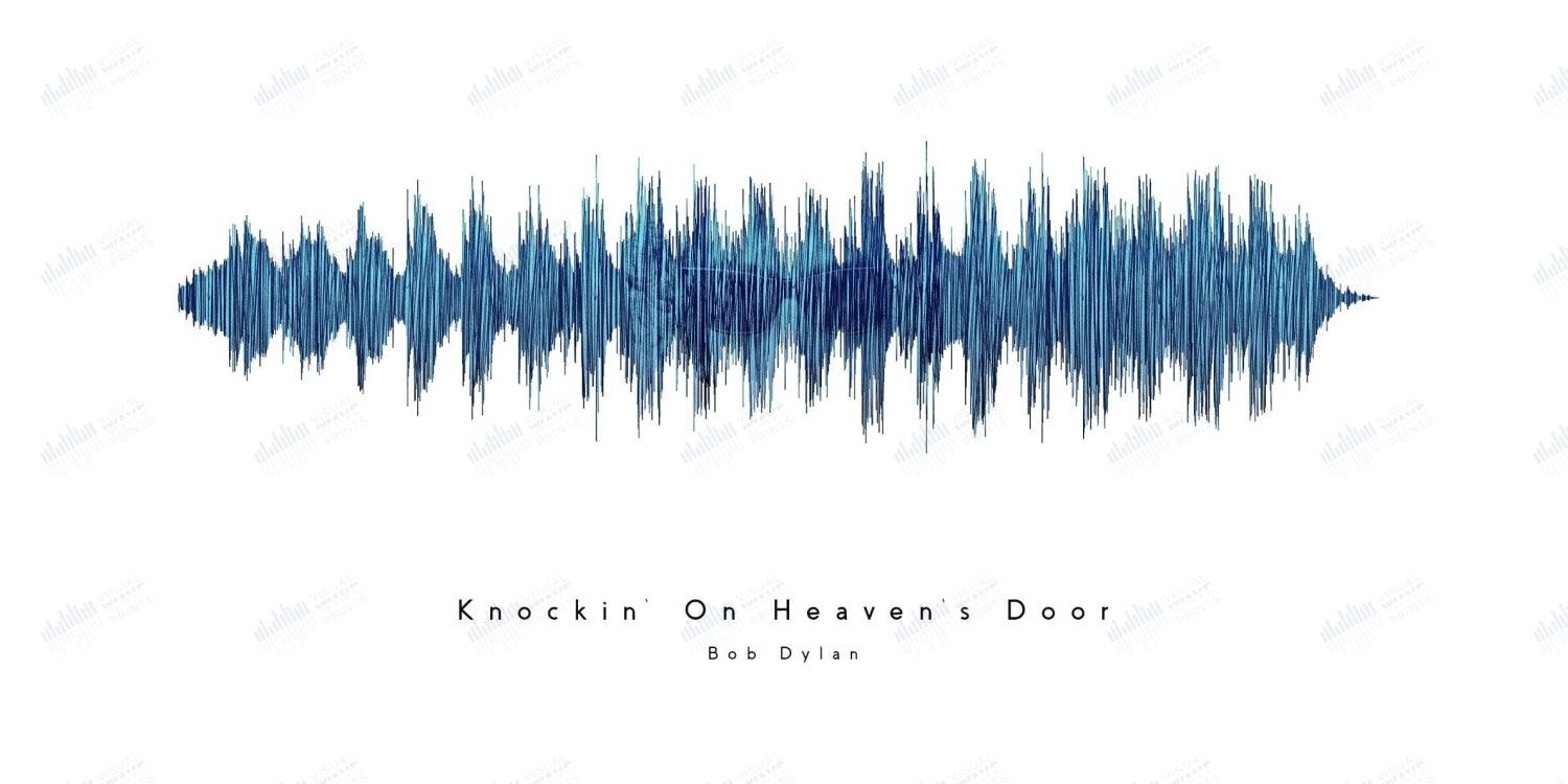 Knockin' on Heaven's Door by Bob Dylan - Visual Wave Prints