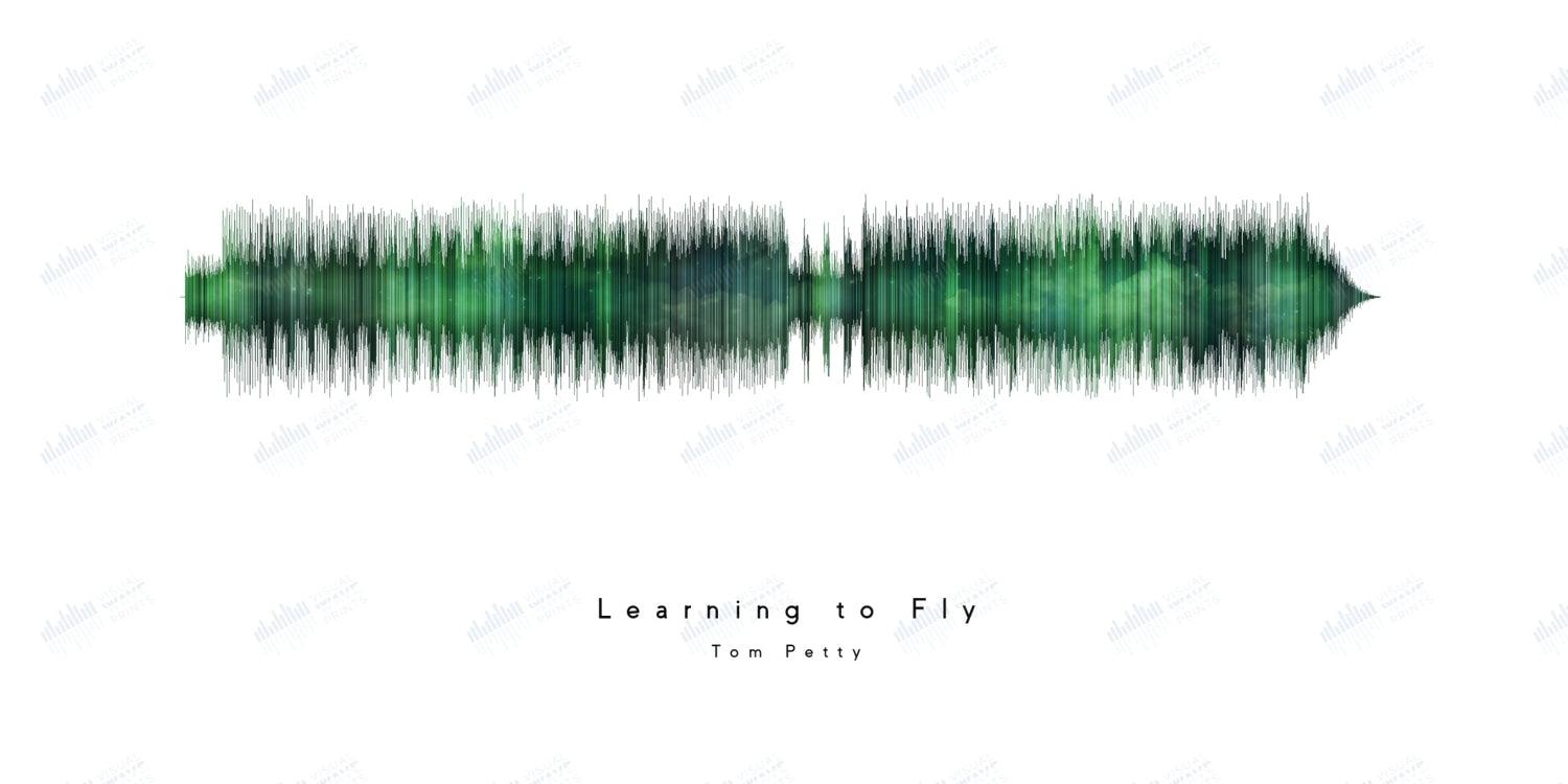 Learning to Fly by Tom Petty - Visual Wave Prints