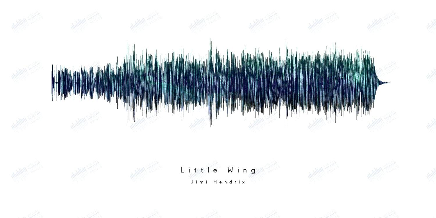 Little Wing by Jimi Hendrix - Visual Wave Prints