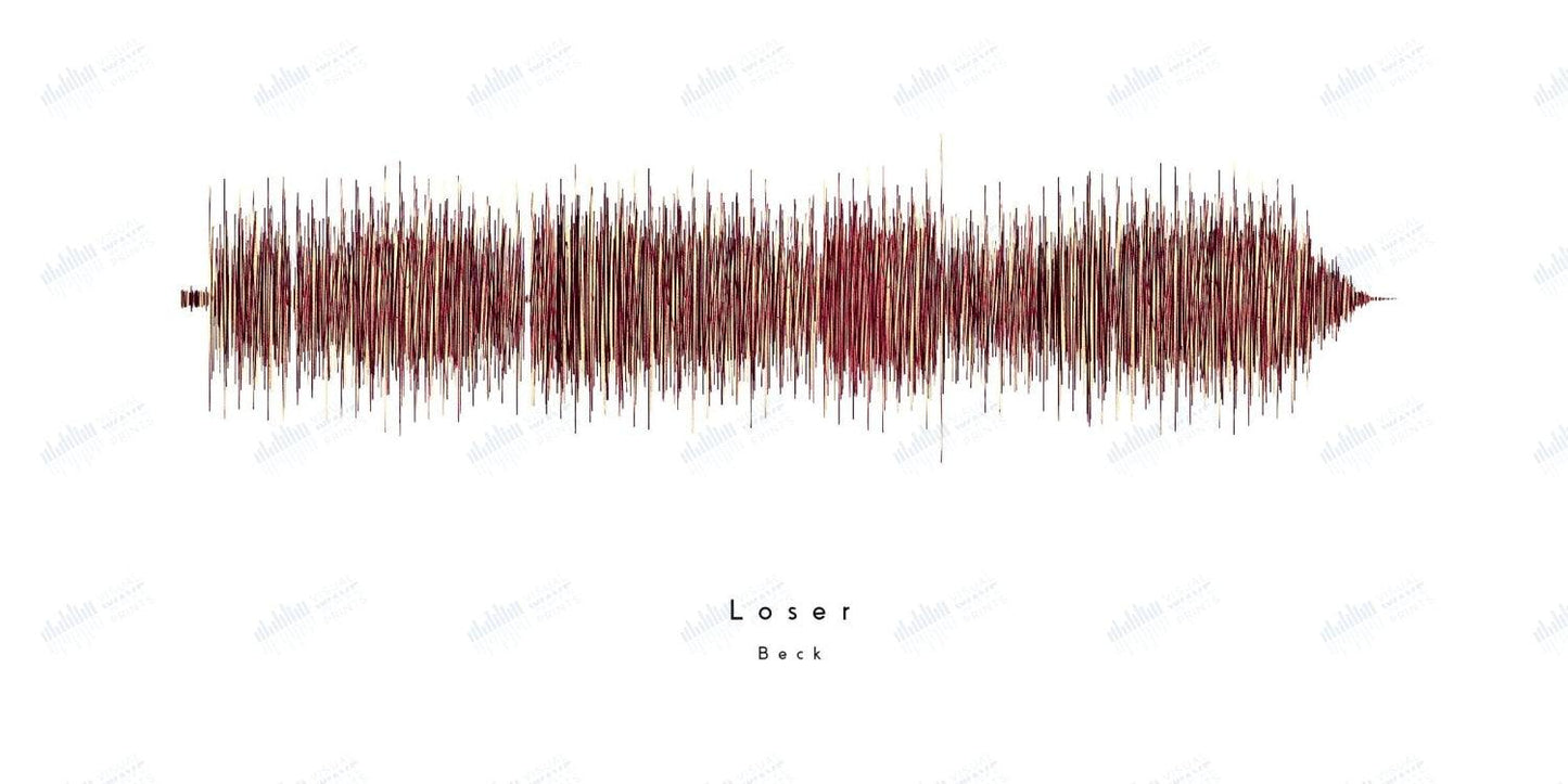 Loser by Beck - Visual Wave Prints