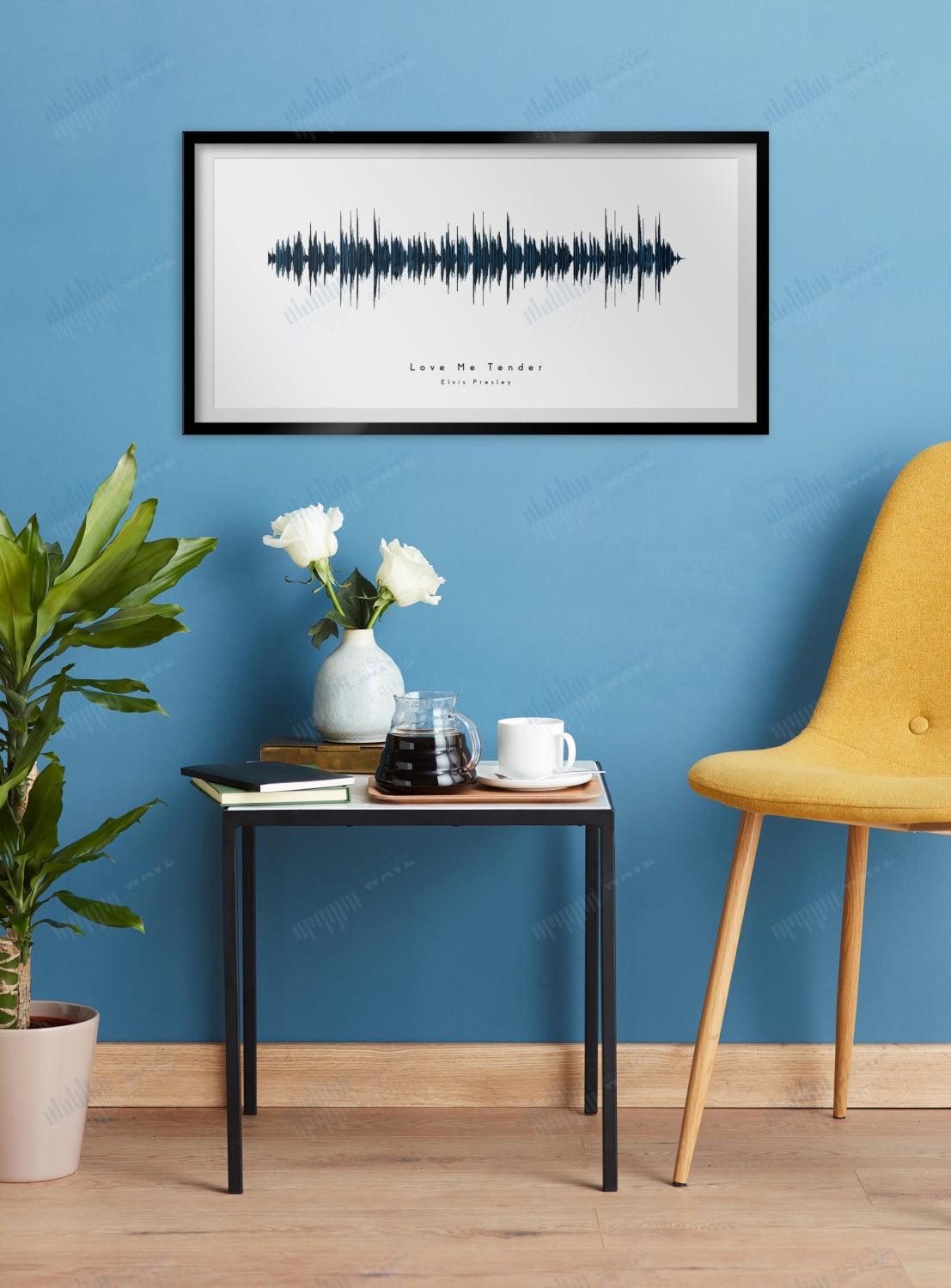 Love Me Tender by Elvis Presley - Visual Wave Prints