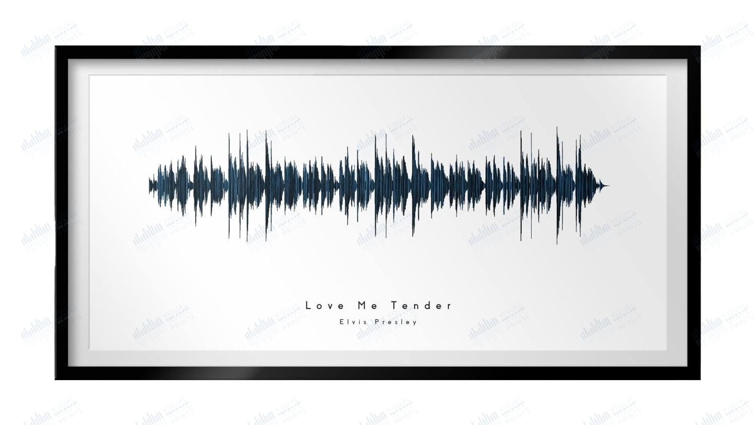 Love Me Tender by Elvis Presley - Visual Wave Prints