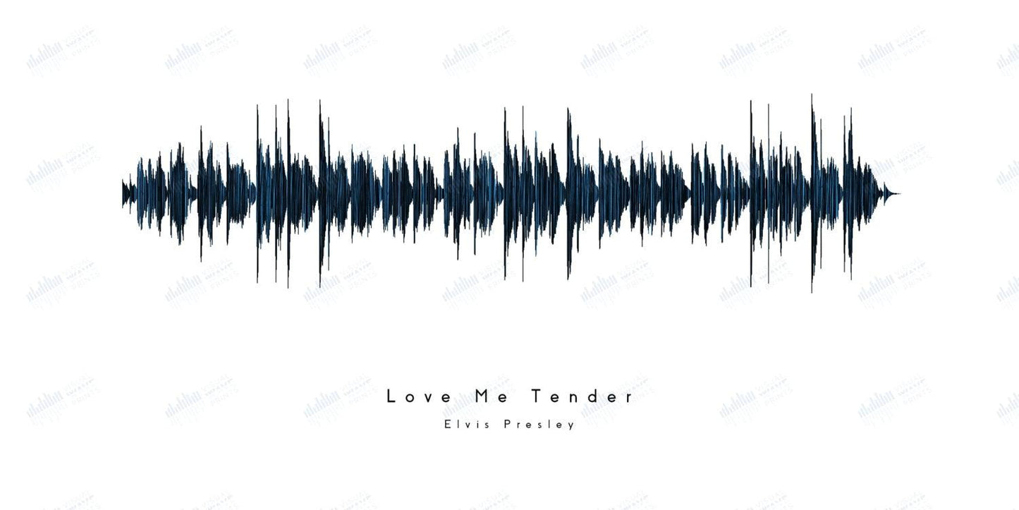 Love Me Tender by Elvis Presley - Visual Wave Prints