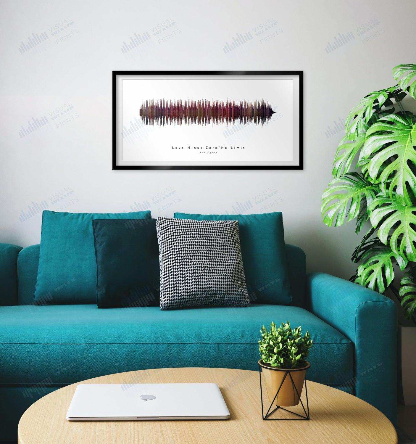 Love Minus Zero/No Limit by Bob Dylan - Visual Wave Prints